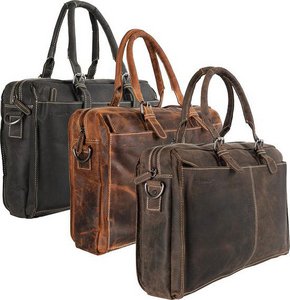 Buffaloing shoulder bag with handles Cognac Arrigo