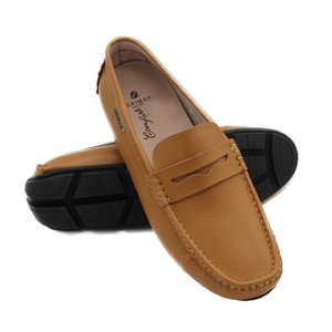 Mocassins van natuurlijk suède met masker in BINNY-model