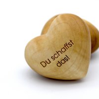 Thankgoods Holzherz Du schaffst das! Geschenk für Sie und Ihn als Ermutiger. Das Orginal
