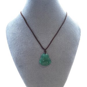Dames ketting Reisboeddha (Milefu) met Jade