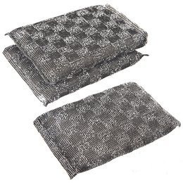  Scrub sponge set, 3 pieces, black and white checkered pattern, kitchen cleaning sponges
