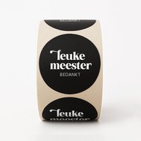 Stickers | 250 op rol | Leuke meester bedankt