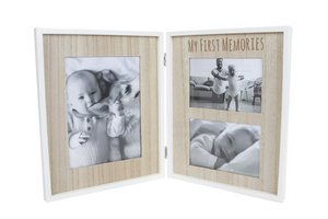 Photo frame My First Memories 3x natural-white wood 47x28x30cm