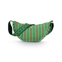Freya Half Moon Cross Body Bag Stripe Green 34x10x16cm