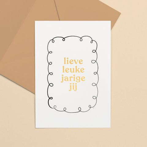Greeting card Goudfolie | birthday you