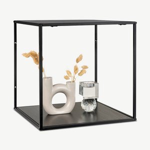 Vice Wandplank, zwart stalen frame en zwarte planken klein