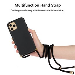 Lunso - Bagcover etui med ledning - iPhone 11 Pro - Sort
