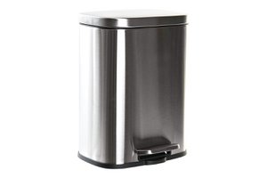 EDELSTAHL-MÜLLBEHÄLTER PP 28,6X25,2X38,4 12L, MATT SILBER PC186731