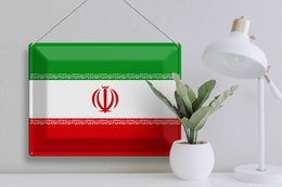 Tin Sign Flag of Iran 40x30cm Flag of Iran