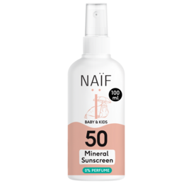  Mineral sunscreen spray for baby and kids, SPF 50, 0% perfume, 100ML