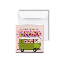 kaart Zeeuws meisje in bloemenbus