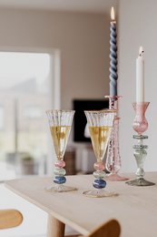 Mary candlestick pink/green - Moonlight Copenhagen