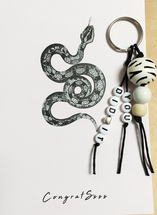 You did it - zebra sleutelhanger
