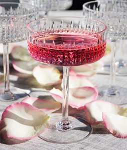 Crystal champagne bowls set - six pieces