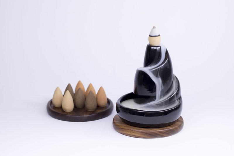 Cadeau de Noël - Cônes d'encens à refoulement naturel - lot de 6 boîtes (3 senteurs)