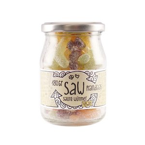 Saw - Saure Würmer im Pfandglas BIO vegan