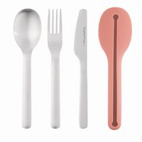 LEO Set reisbestek Roze