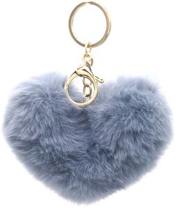 F-C13.1 KY2403-168-7 Flauschiger Schlüsselbund 10 cm Herz