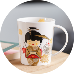 Tee- und Kaffeebecher CUPTI Geisha Gold
