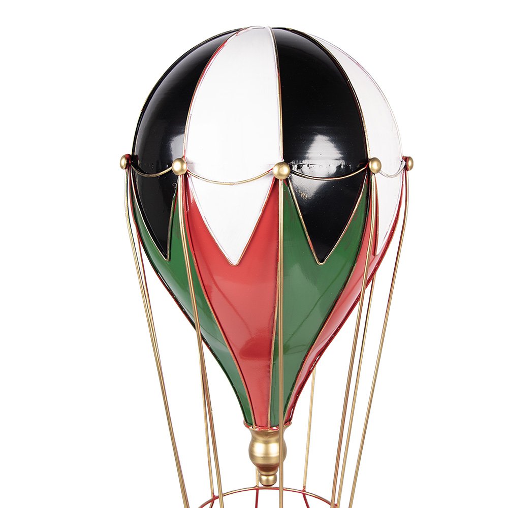 Kerstdecoratie Beeld Luchtballon Ø 26x62 cm Rood Metaal