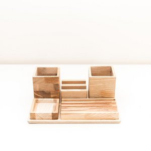 Schreibtisch-Organizer aus Holz, Schreibtisch-Organizer aus Holz