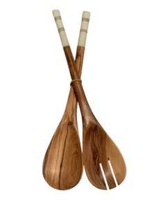Luxe Olive Wood Spoon Set White Design