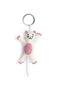 Keyring cat white