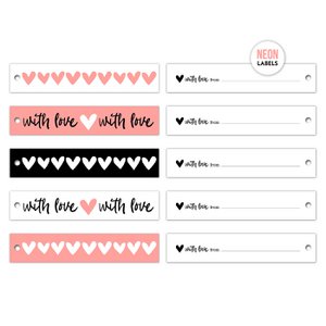 Neon Ribbon cadeaulabels - 100 stuks