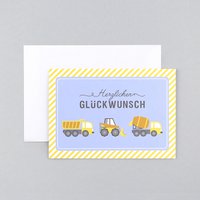 Geburtstagskarte Baustelle Bob