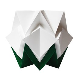 Tweekleurige origami papieren tafellamp - maat M