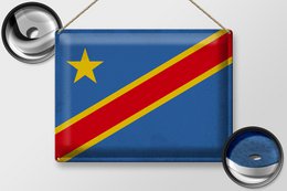 Tin Sign Flag DR Congo 40x30cm Flag Congo Vintage