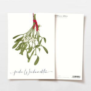 Weihnachtskarte Mistelzweig frohe Weihnachten, FSC zertifiziert