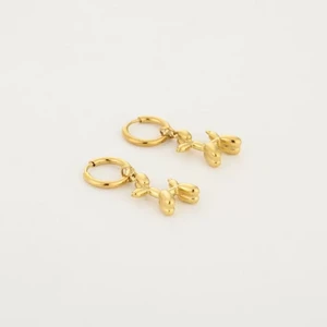 Balloon Dog Earrings Je16741 - Gold