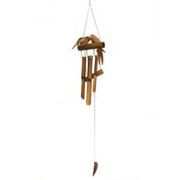 1x Kokosnuss-Zwillingsvogel-Windspiel