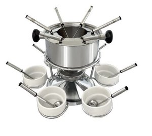 Bourgondische fondueset voor 6 personen, diameter 17 cm Rotel Swiss Tradition