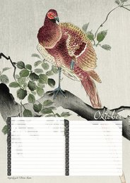 Calendario di compleanno Stampe di uccelli del maestro giapponese Koson