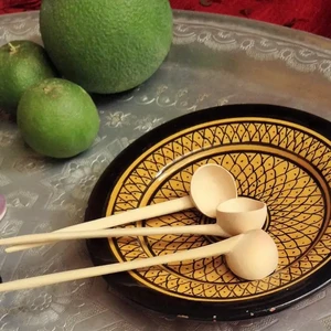 Handgefertigte Orangenholzlöffel, Küchenset