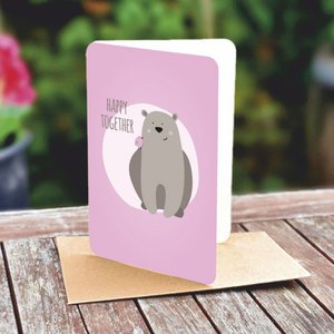 Dubbele kaart naturel papier 5138