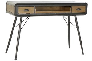 FIR METALEN BUREAU 118X52X84 2 NATUREL MB171208