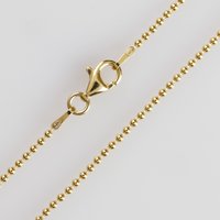 925 Sterling Silber "Kugelkette" 1,5mm, vergoldet