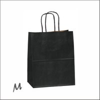 Kraft tas middel – Zwart (100 stuks)