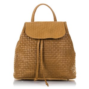 Florence Artegiani. Elisea Women's backpack bag. Genuine Leather Suede Geometric Engraving