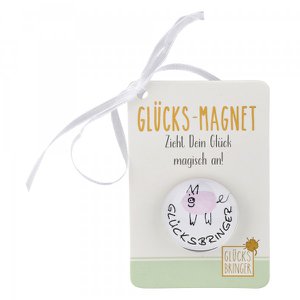 Geluksmagneet van glas, varken