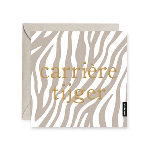Greeting Card Career Tiger | gold foil