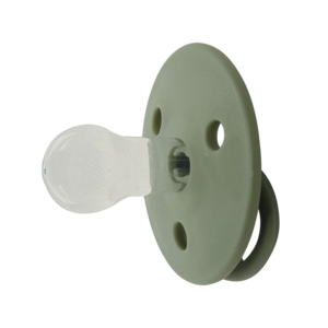 Round Pacifier Silicone 6m Willow Green 2 pcs