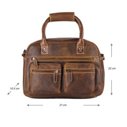 Ladies Bag Buffalo Leather In 3 Colors With A Shoulder Strap And Handles – Medium Size