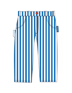 Bio-Baumwoll Twill Carpenter Hose Deckchair Stripe