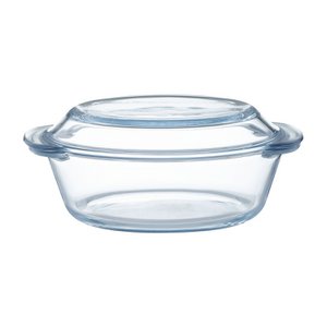 Casserole dish with lid, round, 2 liters
