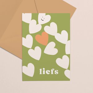 Greeting card color | Love hearts