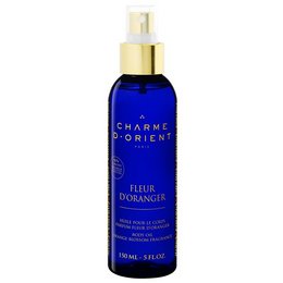A floral, citrus-based perfume oil in a 150ml spray bottle. Features notes of orange blossom, jasmine, and sandalwood for a fresh, feminine scent.